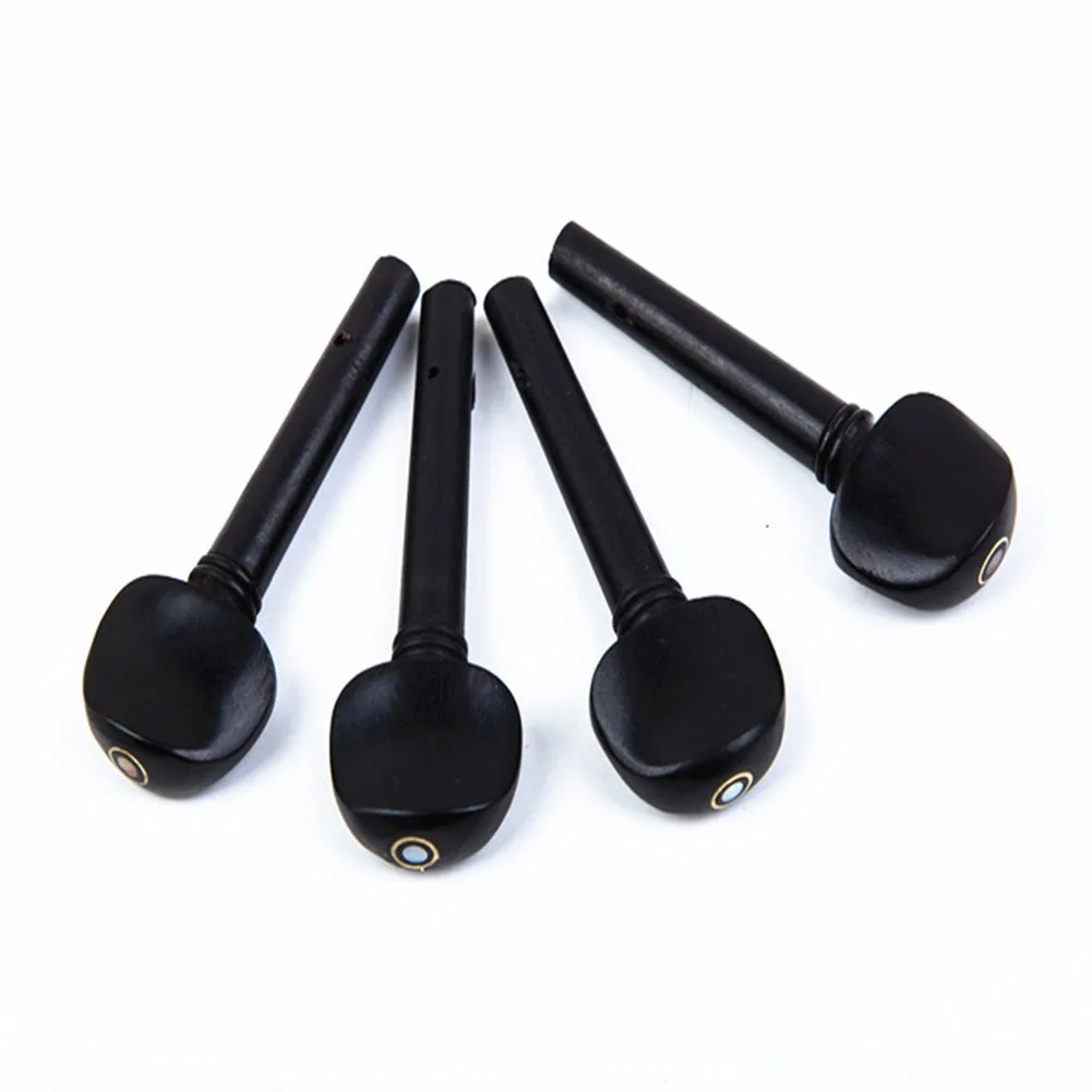 

4 Pcs Ebony Violin Pegs ​high Quality Wooden Violin Fiddle Peg For 2/1 4/1 4/3 4/4 8/1 Different Sizes Violin Parts Accessories
