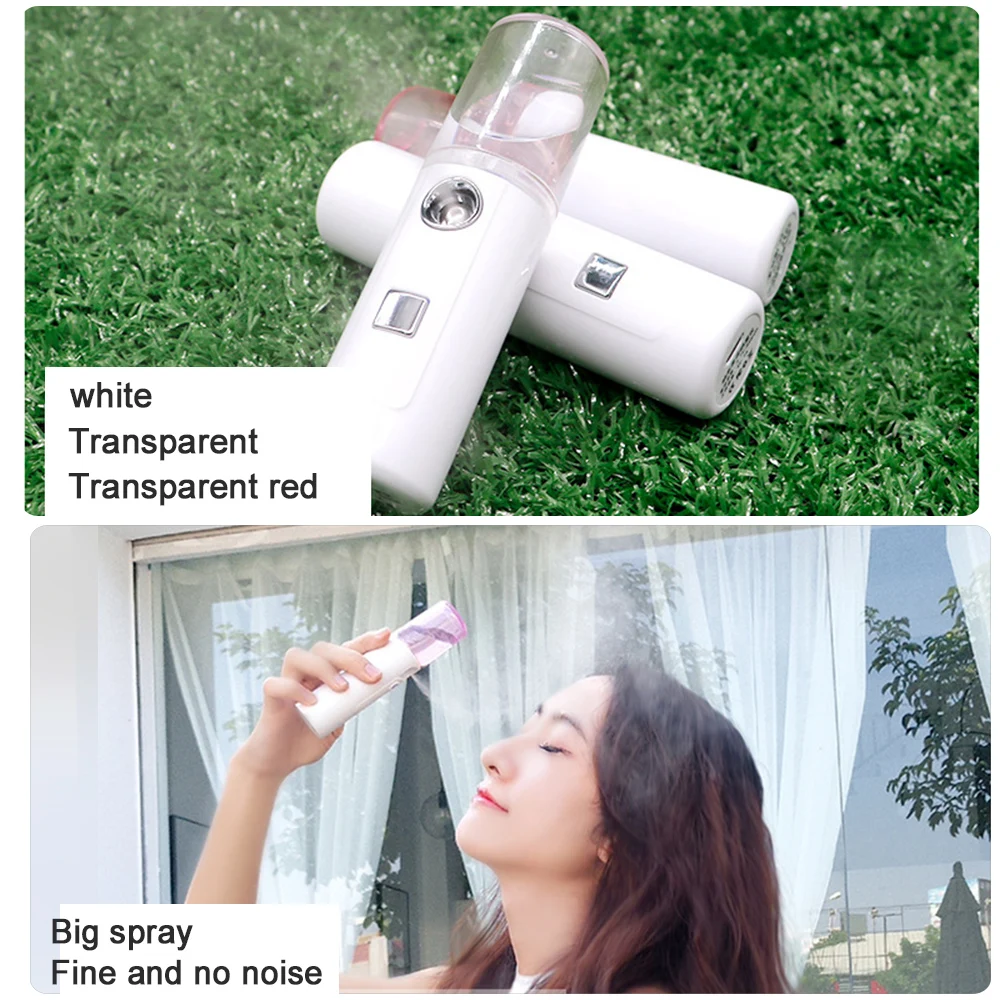 

30/40ML Mini Nano Facial Sprayer Alcohol USB Nebulizer Face Steamer Humidifier Hydrating Anti-aging Women Beauty Skin Care Tools