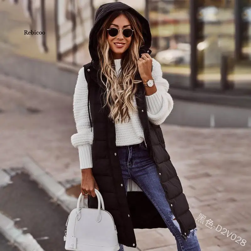Women Winter Single Breasted Thick Warm Hooded Long Vest Parka Ladies Elegant Cardigan Coat with Pocket Overcoat
Women Winter Single Breasted Thick Warm Hooded Long Vest Parka Ladies Elegant Cardigan Coat with Pocket Overcoat