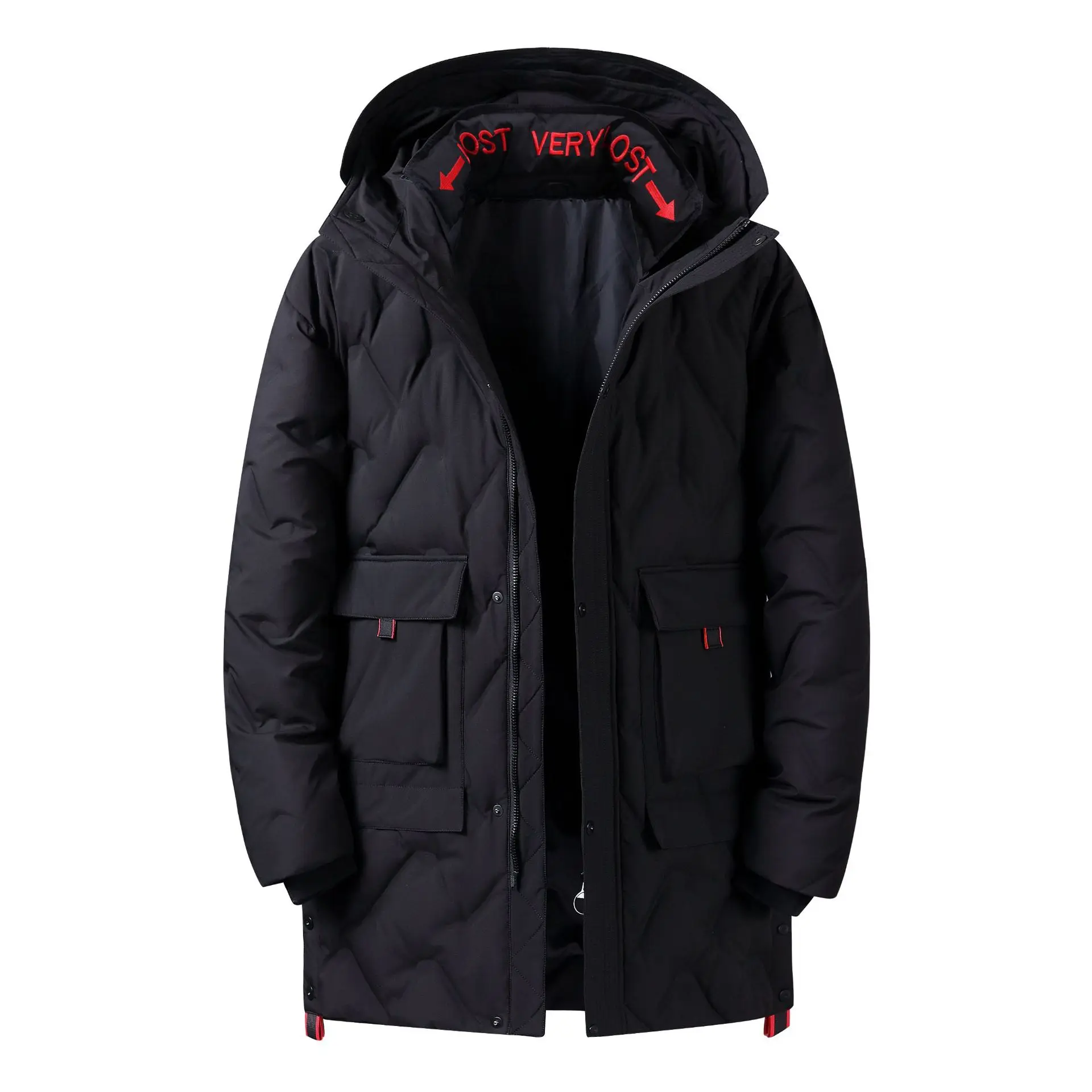 Down jacket men's mid-length winter 2021 new Korean style trendy handsome youth thickened white duck down jacket trench coat men 
Down jacket men's mid-length winter 2021 new Korean style trendy handsome youth thickened white duck down jacket trench coat men