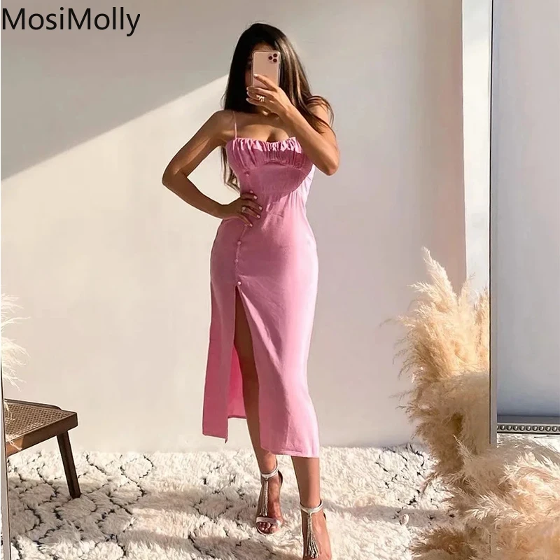 MosiMolly 2021 Summer Dot Dress Strap Split Dress Women Boho Beach Midi Dress Female Day Dress
MosiMolly 2021 Summer Dot Dress Strap Split Dress Women Boho Beach Midi Dress Female Day Dress