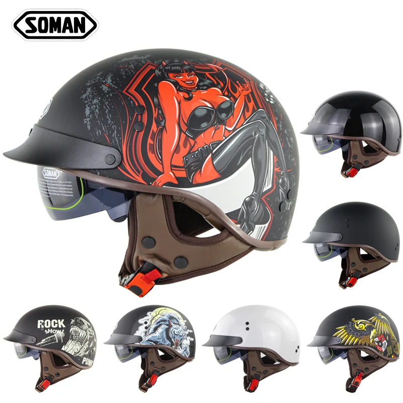 Summer Motorcycle Helmet Retro Moto Helmet Open Face Scooter Biker Motorbike Racing Riding Helmet Casco Moto For Men Women
Summer Motorcycle Helmet Retro Moto Helmet Open Face Scooter Biker Motorbike Racing Riding Helmet Casco Moto For Men Women