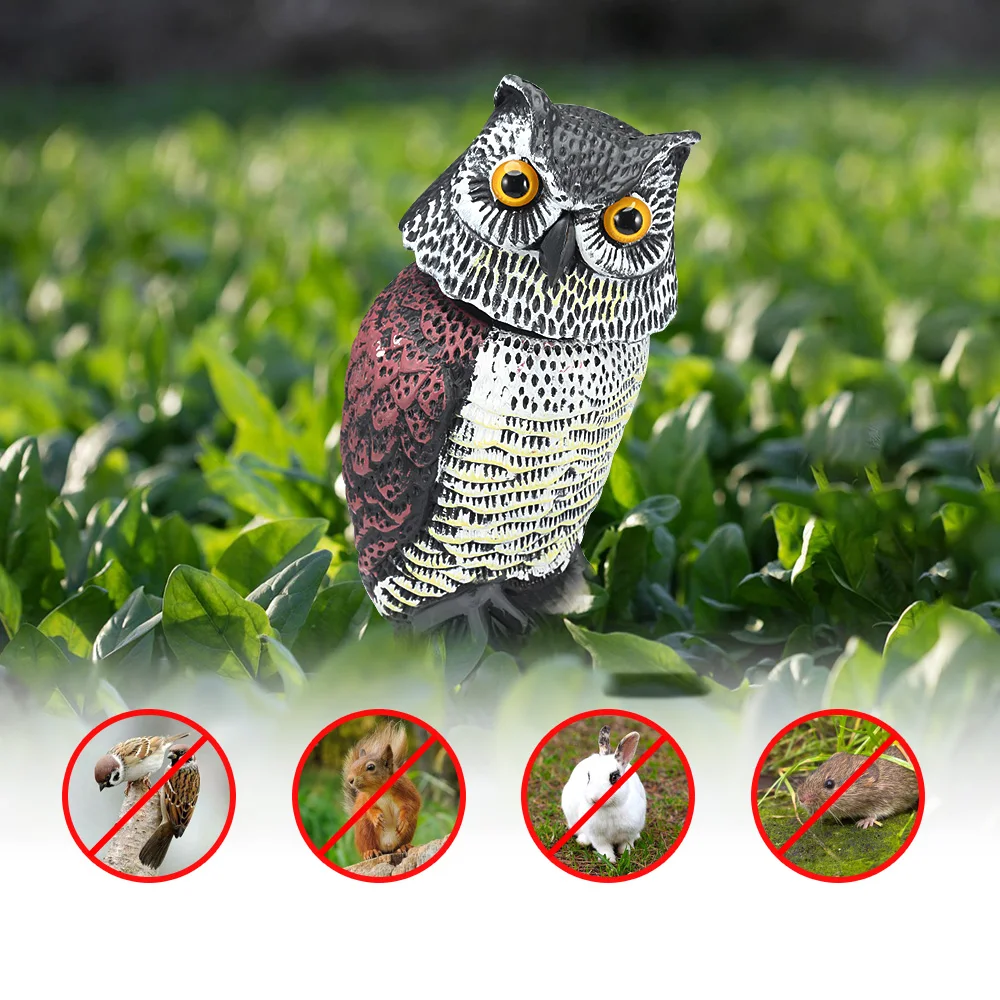 Rotating Head Fake Owl Garden Field Lawn Protection Repellent Bird Scarer Bird Repellent Fake Owl Pest Control Repeller
Rotating Head Fake Owl Garden Field Lawn Protection Repellent Bird Scarer Bird Repellent Fake Owl Pest Control Repeller