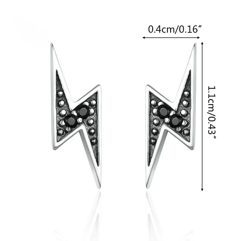 Lightning-shape Stud Earring 925 Sterling Silver Inlaid Zircon Earring Jewellery Gift for Women Girls
Lightning-shape Stud Earring 925 Sterling Silver Inlaid Zircon Earring Jewellery Gift for Women Girls