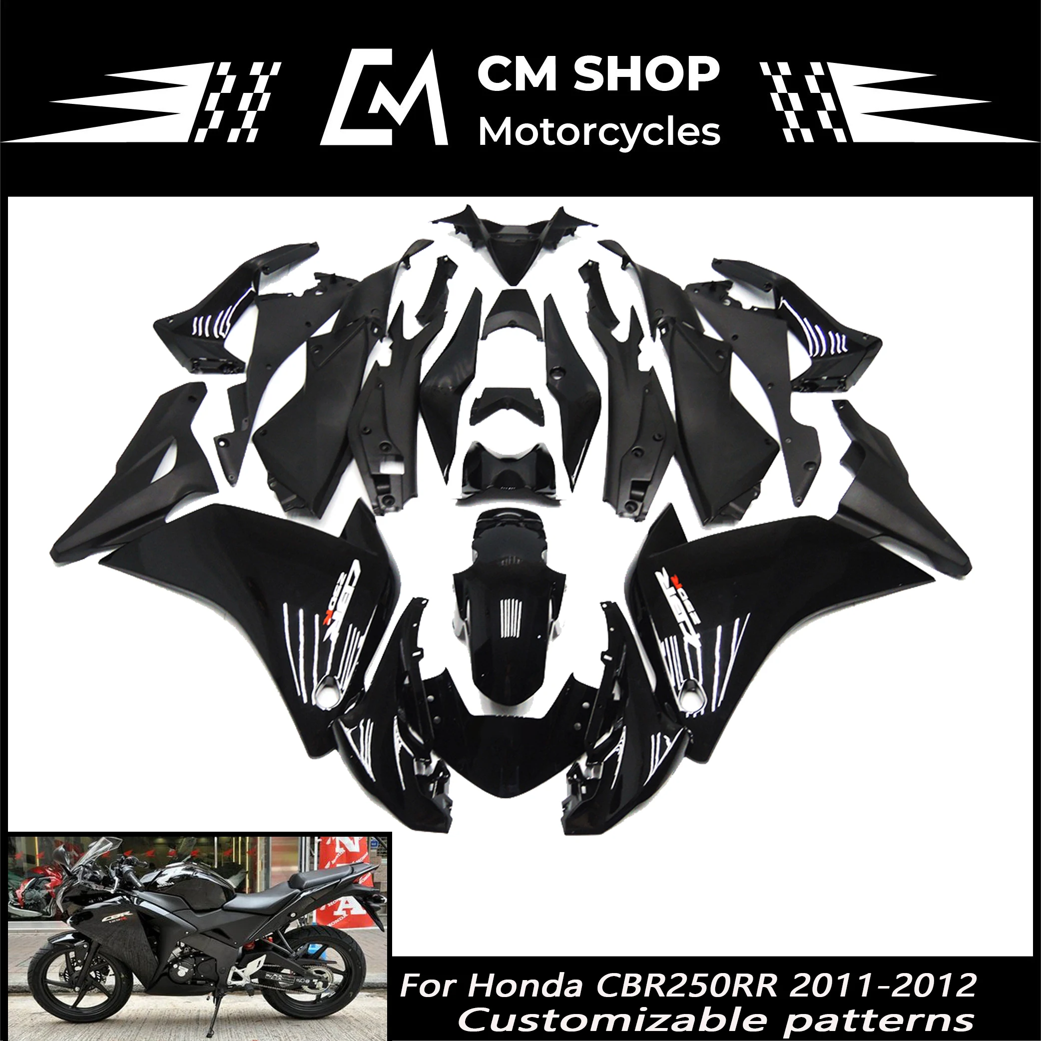 Подходит для мотоцикла Honda CBR250RR 2011-2012, высококачественный обтекатель из АБС-пластика, цвет можно заказать, CBR 250 
Подходит для мотоцикла Honda CBR250RR 2011-2012, высококачественный обтекатель из АБС-пластика, цвет можно заказать, CBR 250