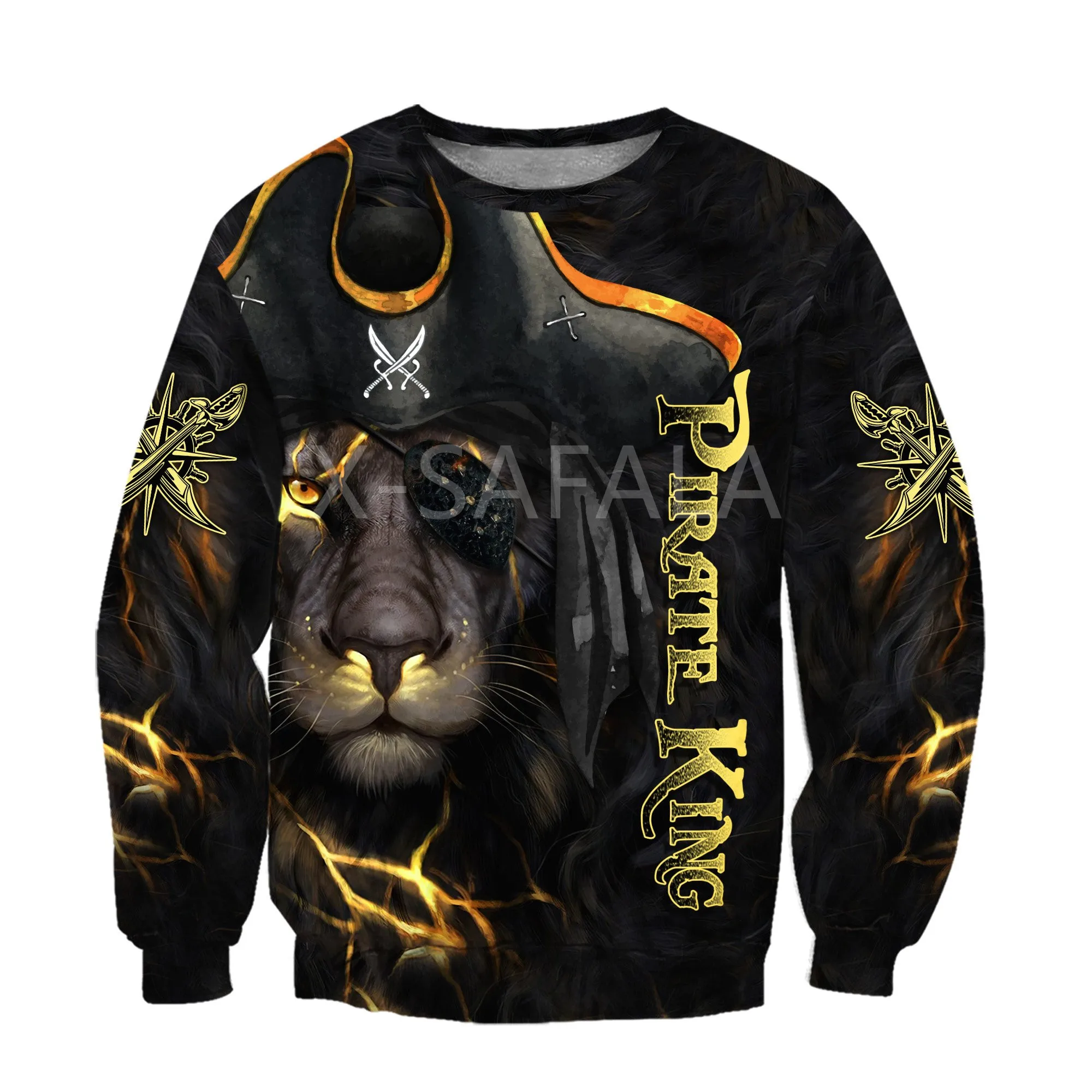Pirate King LIon Animal 3D All Print Size XS-7XL Hoodie Man Women Harajuku Outwear Zipper Pullover Sweatshirt Casual Unisex
Pirate King LIon Animal 3D All Print Size XS-7XL Hoodie Man Women Harajuku Outwear Zipper Pullover Sweatshirt Casual Unisex