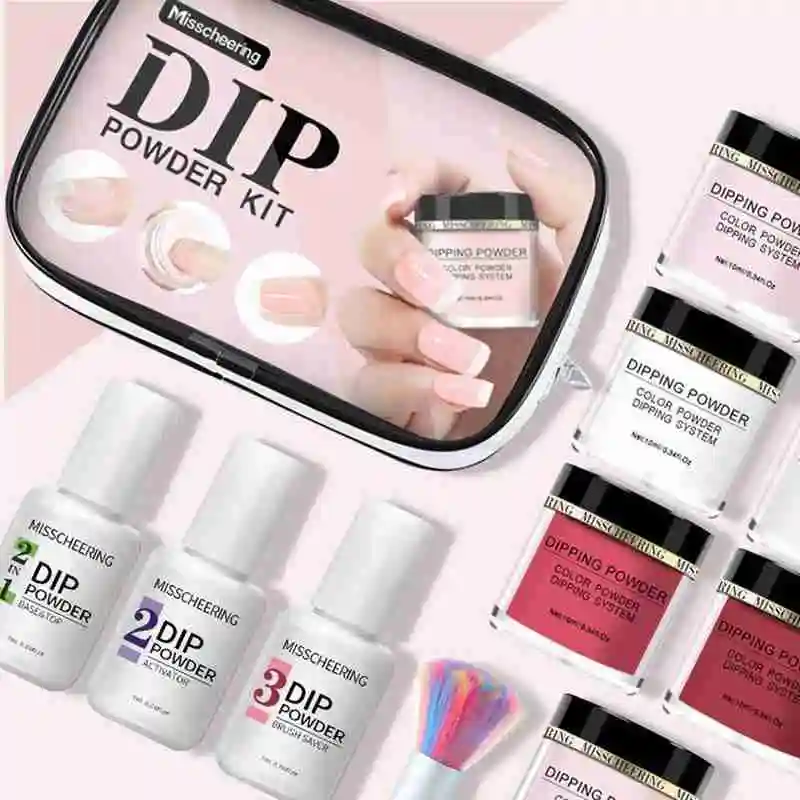 Nail Dipping Powder Kit Nail Art System Nail Powder Glittery Liquid Dry Set Nails Pigment Brush Natural Kit Powder Dust Dip U4M2
Nail Dipping Powder Kit Nail Art System Nail Powder Glittery Liquid Dry Set Nails Pigment Brush Natural Kit Powder Dust Dip U4M2