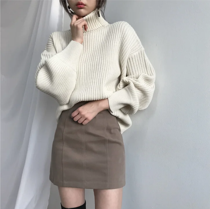 Autumn Winter New Women's Sweater Solid Color Thicken Knitting Hedging Casual Fashion Clothing High Collar Long Sleeve Tops
Autumn Winter New Women's Sweater Solid Color Thicken Knitting Hedging Casual Fashion Clothing High Collar Long Sleeve Tops