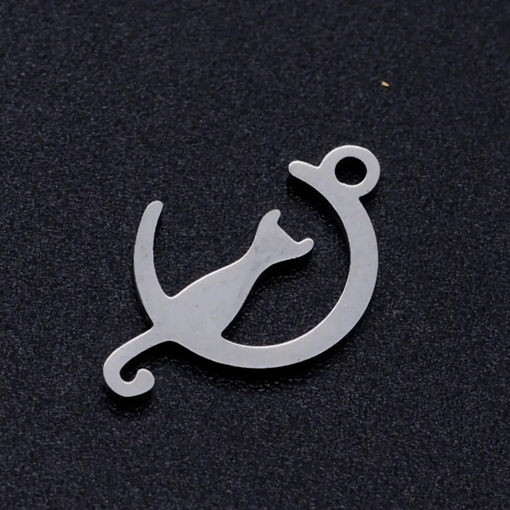 5pcs 201 Stainless Steel Kitten Pendants Crescent Moon with Cat Shape For DIY Jewelry Making 17.5x11x1mm, Hole: 1.5mm
5pcs 201 Stainless Steel Kitten Pendants Crescent Moon with Cat Shape For DIY Jewelry Making 17.5x11x1mm, Hole: 1.5mm