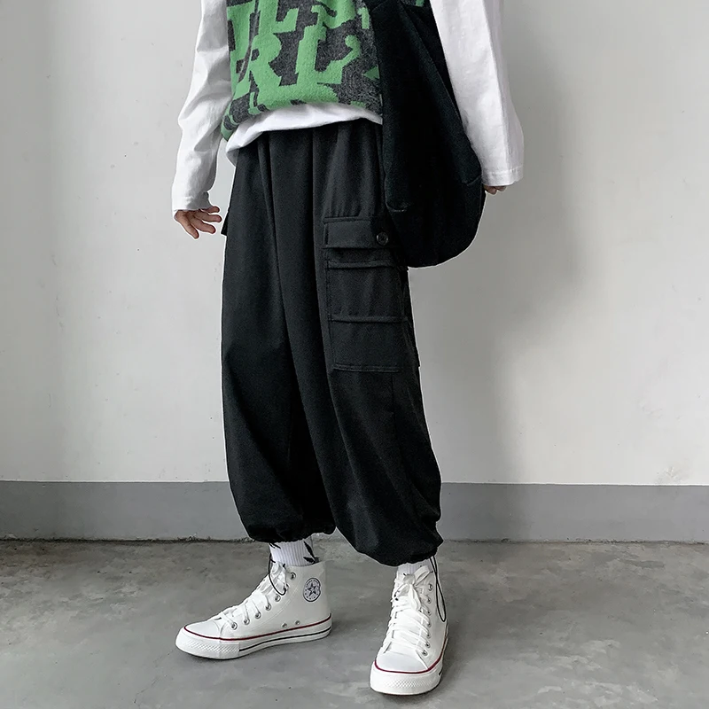 Spring Autumn Sports Pants Men's Korean Fashion Loose Casual Wide-leg Pants Men's Street Big Pocket Hip-hop Ankle-length Pants
Spring Autumn Sports Pants Men's Korean Fashion Loose Casual Wide-leg Pants Men's Street Big Pocket Hip-hop Ankle-length Pants