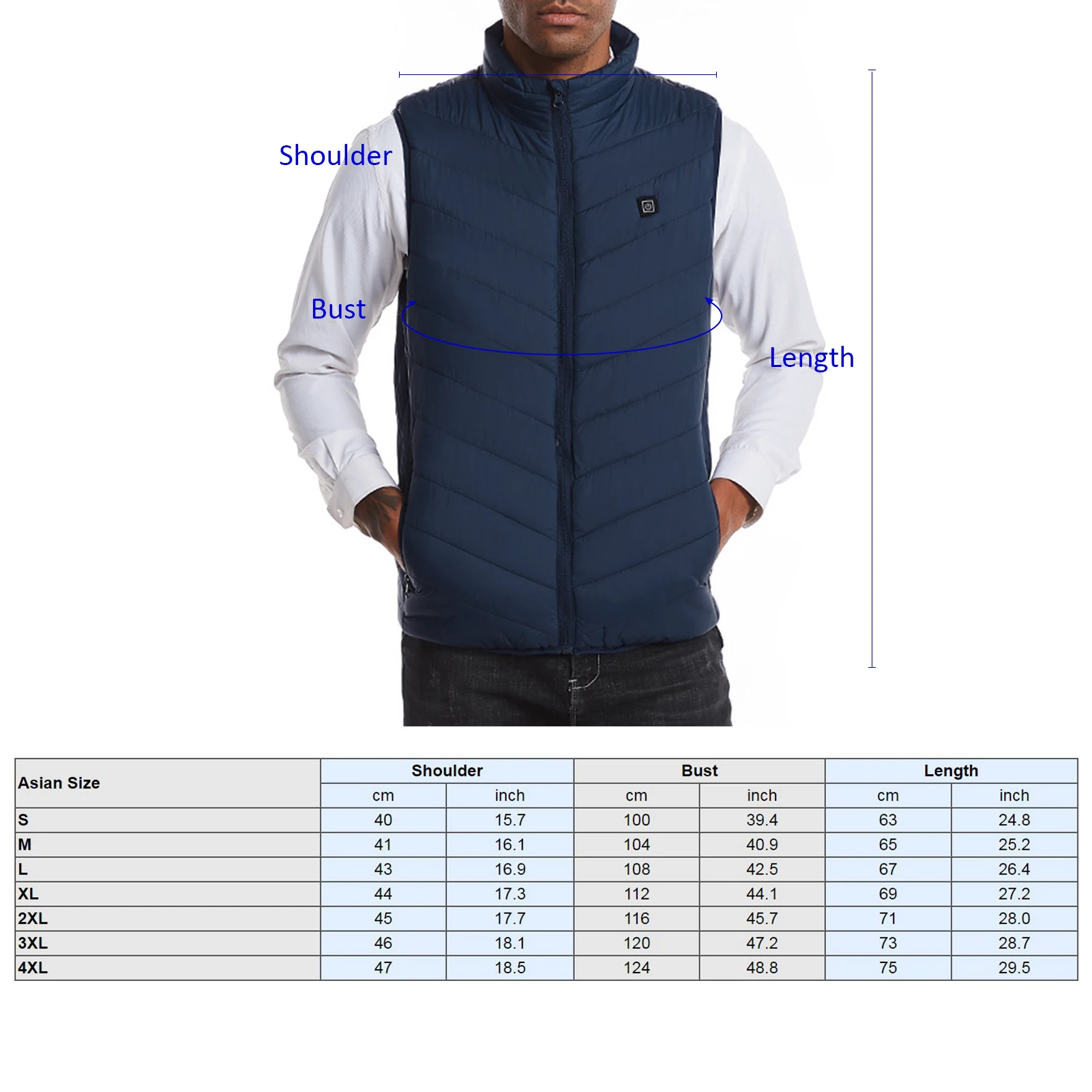 Men Electric Heated Winter Vest Heating Waistcoat Padded Thermal Warm Outdoor Jackets Winter USB Heaters
Men Electric Heated Winter Vest Heating Waistcoat Padded Thermal Warm Outdoor Jackets Winter USB Heaters