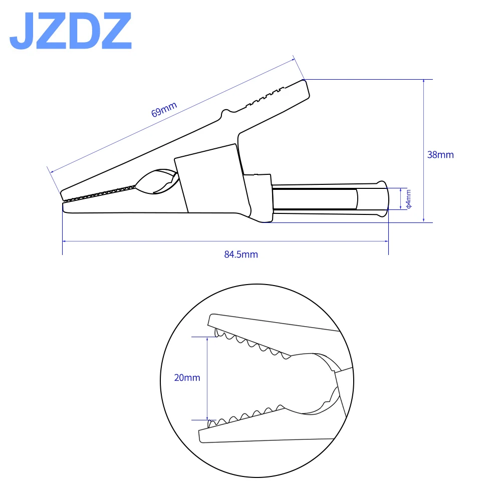 JZDZ 5pcs 5 Colors Crocodile Alligator Clips Safety Test folders For 4mm Banana Plugs J.60050
JZDZ 5pcs 5 Colors Crocodile Alligator Clips Safety Test folders For 4mm Banana Plugs J.60050