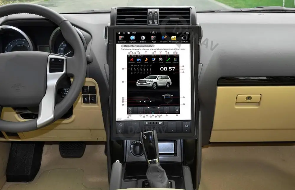 Автомобильный мультимедийный DVD плеер с GPS навигацией для Toyota Land Cruiser Prado/LC150/ PRADO 150