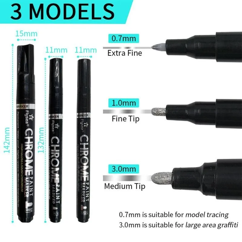 1pcs Liquid Mirror Chrome Markers DIY Metal Permanent Paint Craftwork Pen Accessories Silver Art Liquid Chrome Markers 3 Types
1pcs Liquid Mirror Chrome Markers DIY Metal Permanent Paint Craftwork Pen Accessories Silver Art Liquid Chrome Markers 3 Types