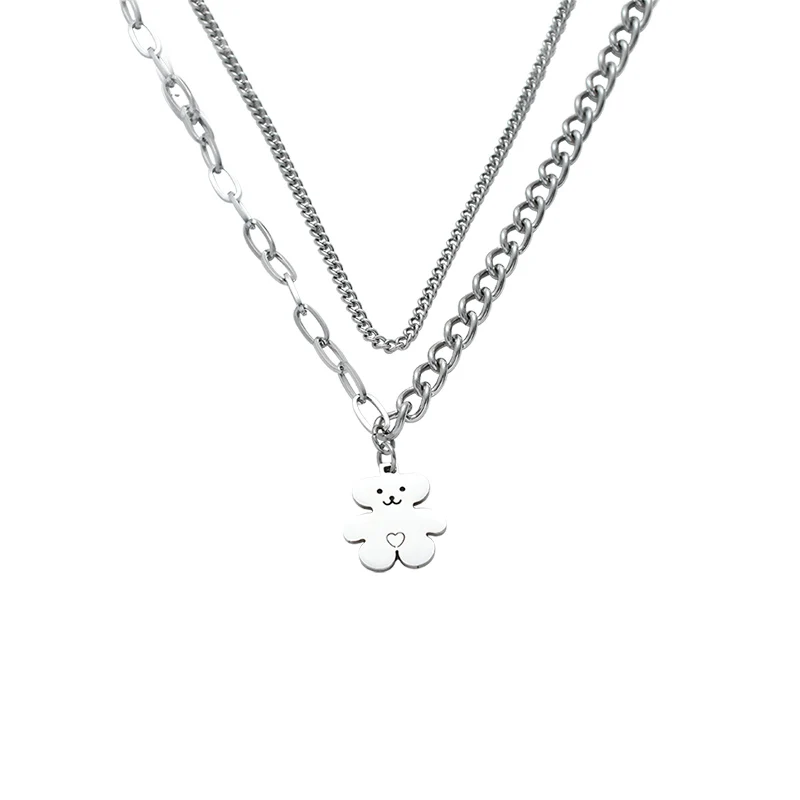 Hip hop bear necklace women titanium steel clavicle chain 2020 new sweater chain women simple stack vests accessories
Hip hop bear necklace women titanium steel clavicle chain 2020 new sweater chain women simple stack vests accessories