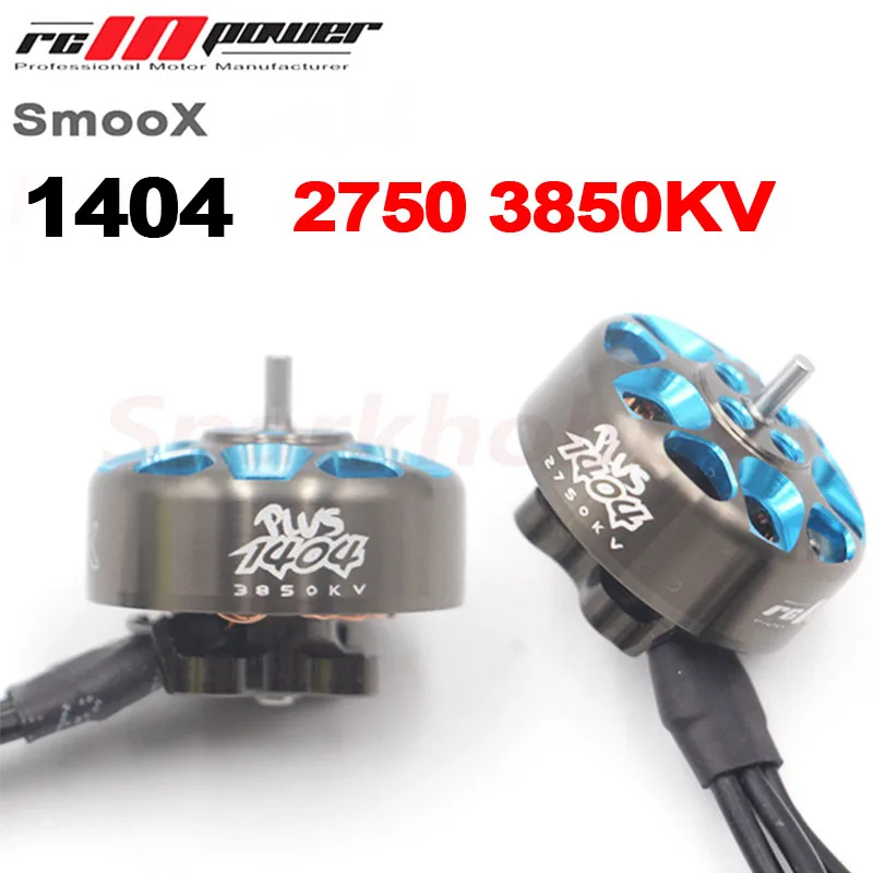 Фото 4 шт. RCINPOWER SmooX GTS V2 1404 Plus 2750KV 3850KV 3-6S 1 5 мм вал бесщеточный двигатель для 3-4 дюймов FPV RC