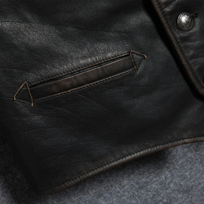 Men Natural Vintage Cowhide Moto Biker Vest Plus Size 6XL Slim Fit Waistcoat High Quality Single Breasted Genuine Leather Vests
Men Natural Vintage Cowhide Moto Biker Vest Plus Size 6XL Slim Fit Waistcoat High Quality Single Breasted Genuine Leather Vests