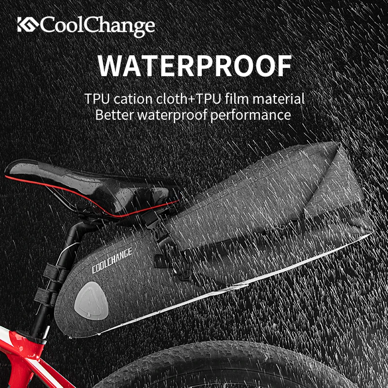 Велосумка CoolChange седло большой емкости водонепроницаемая складная задняя для