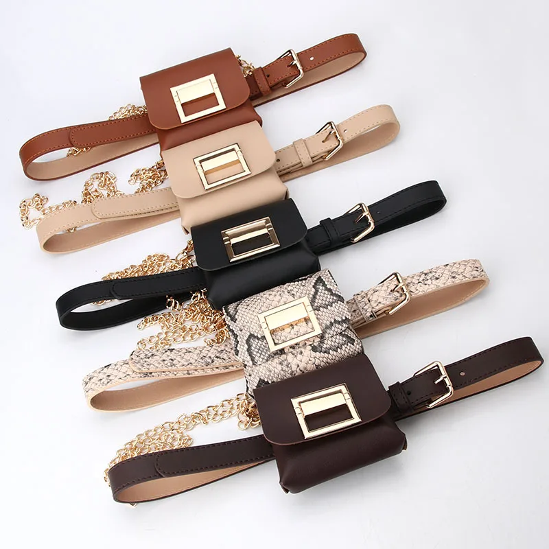 Women's PU Belt Waist Bag Chain Small Bag Detachable Trendy All-match Belt Bag Shoulder Bag Mini Multi-function
Women's PU Belt Waist Bag Chain Small Bag Detachable Trendy All-match Belt Bag Shoulder Bag Mini Multi-function