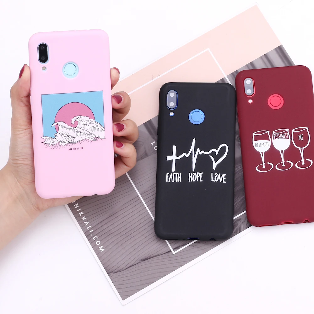 Силиконовый чехол для телефона Samsung S8 S9 S10 S10e S20 Plus Note 8 9 10 A7 A8 Faith Hope Love Great Wave off