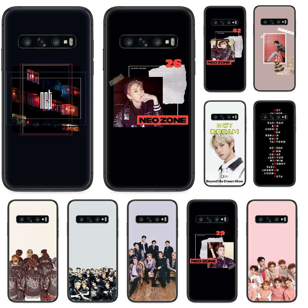 Корейский чехол для телефона kpop Boys team NCT Samsung Galaxy S 10 20 3 4 5 6 7 8 9 Plus E Lite Uitra черный