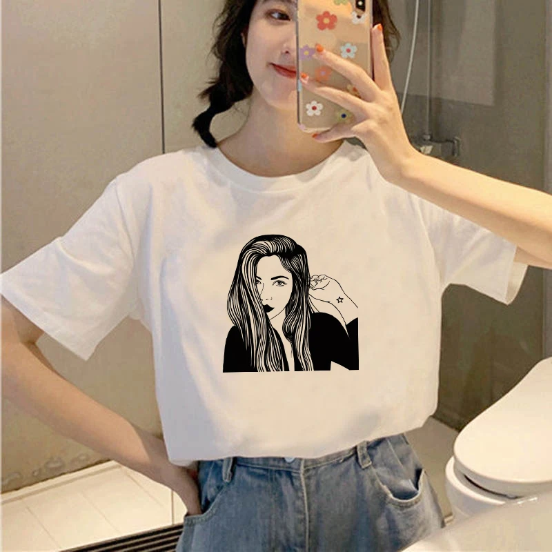 Summer Fashion Shirt Hand painted Girl Graphic T Shirt Kawaii Women Tops Base O-neck White Tees 90s Fashion Top Tees Female
Summer Fashion Shirt Hand painted Girl Graphic T Shirt Kawaii Women Tops Base O-neck White Tees 90s Fashion Top Tees Female