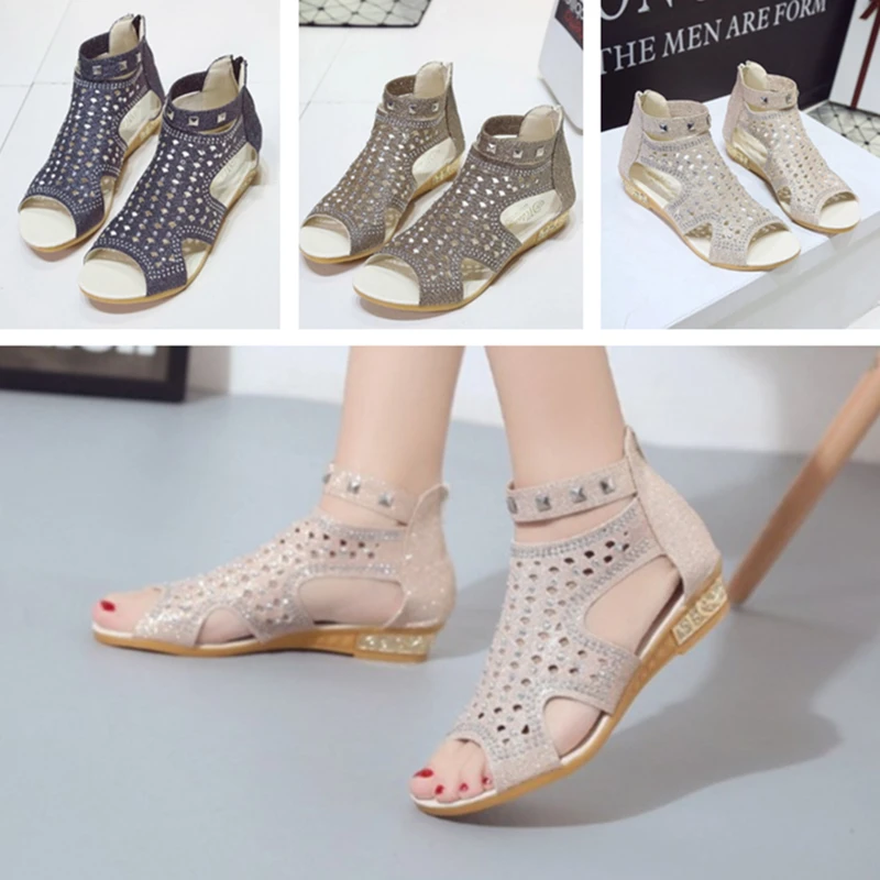 2021 Women's Wedge Sandals Ladies Fish Mouth Hollow Roma Summer Shoes Fashion Casual Non-slip Crystal Bling Footwear
2021 Women's Wedge Sandals Ladies Fish Mouth Hollow Roma Summer Shoes Fashion Casual Non-slip Crystal Bling Footwear