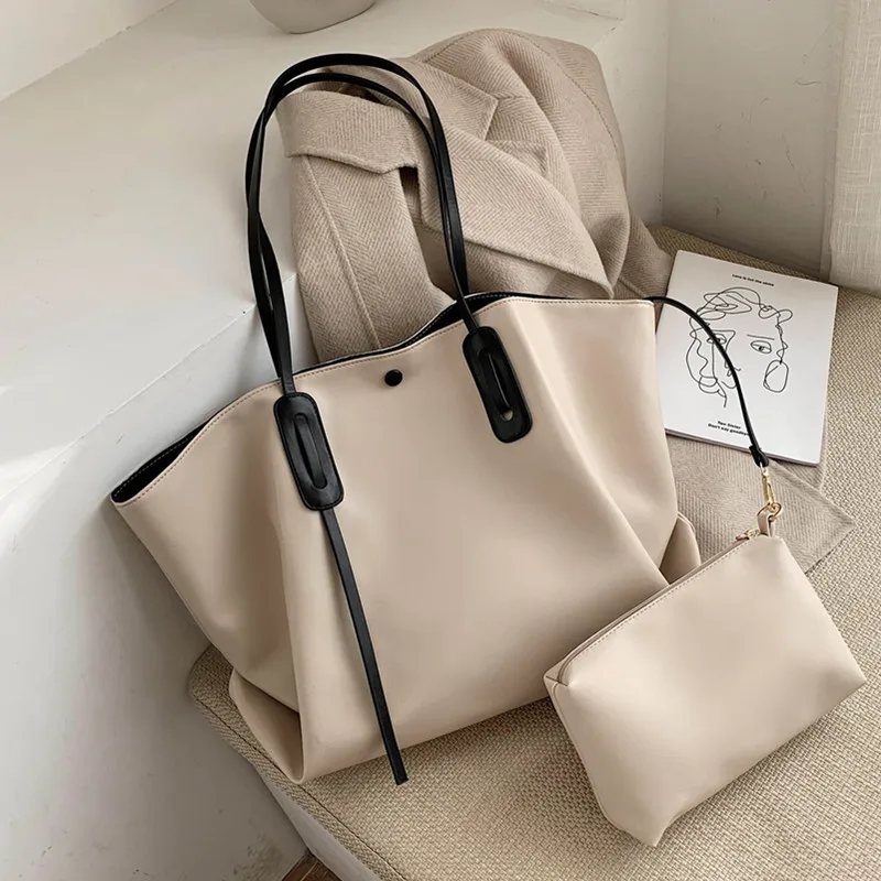 Burminsa 2 Pcs/Set Soft Big Tote Shoulder Bags For Women Trapeze Design Large Capacity Shopper Work Ladies Handbags Autumn 2021
Burminsa 2 Pcs/Set Soft Big Tote Shoulder Bags For Women Trapeze Design Large Capacity Shopper Work Ladies Handbags Autumn 2021