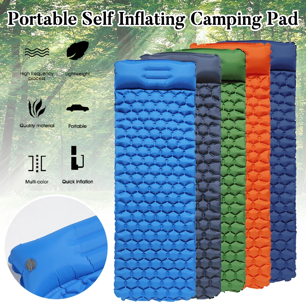 Self Inflating Camping Sleeping Pad Outdoor Camping Mat Ultralight With Pillow For Traveling Hiking
Self Inflating Camping Sleeping Pad Outdoor Camping Mat Ultralight With Pillow For Traveling Hiking