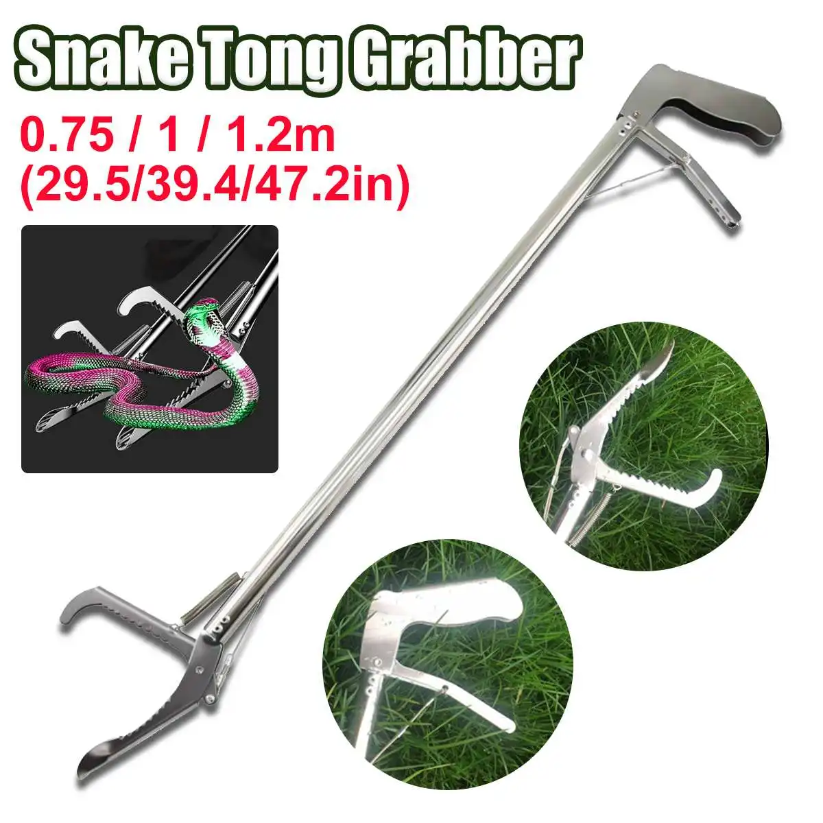 0.75/1/1.2m Foldable Snake Tongs Stick Reptile Catcher Grabber Folding Wide Jaw Snake Pliers Stainless Steel Snake Control Tool
0.75/1/1.2m Foldable Snake Tongs Stick Reptile Catcher Grabber Folding Wide Jaw Snake Pliers Stainless Steel Snake Control Tool