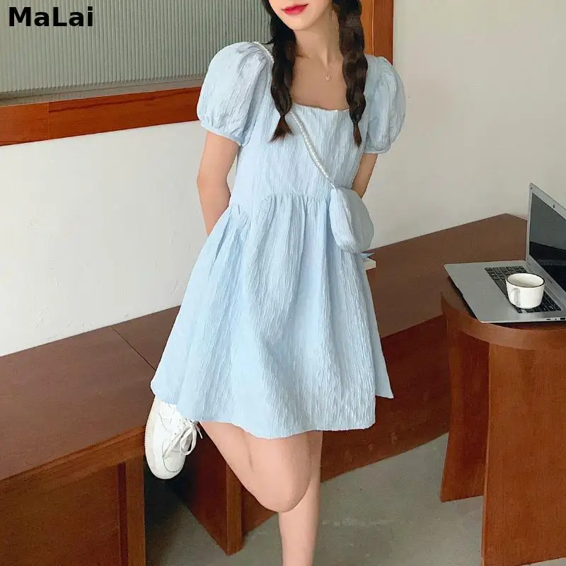 Kawaii Dress 2021 French Elegant Casual Women Short Sleeve Sweet Casual Beach Sundress For Females Summer Clothes Korean Y2k New
Kawaii Dress 2021 French Elegant Casual Women Short Sleeve Sweet Casual Beach Sundress For Females Summer Clothes Korean Y2k New