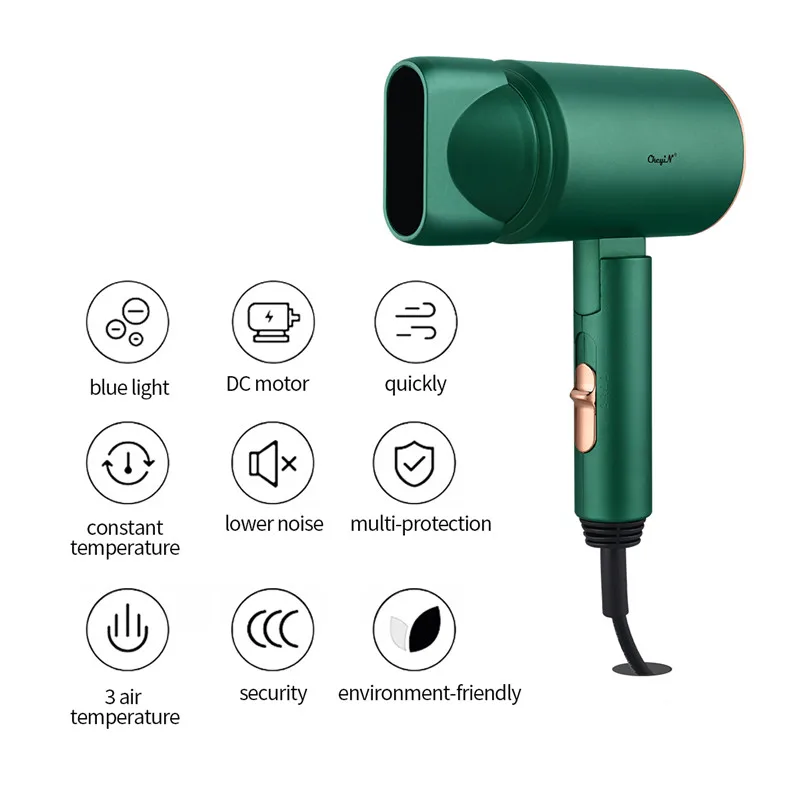 CkeyiN 1100W Low Noise Hair Dryer Foldable Blow Dryer Blue Light Negative Ion Mini Hammer Shaped Hair Dryer with 3 Heat Setting
CkeyiN 1100W Low Noise Hair Dryer Foldable Blow Dryer Blue Light Negative Ion Mini Hammer Shaped Hair Dryer with 3 Heat Setting