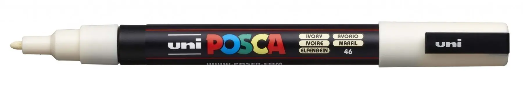 Маркер POSCA PC-3M слоновая кость 0.9 - 1.3 мм пулевидный наконечник | Канцтовары для