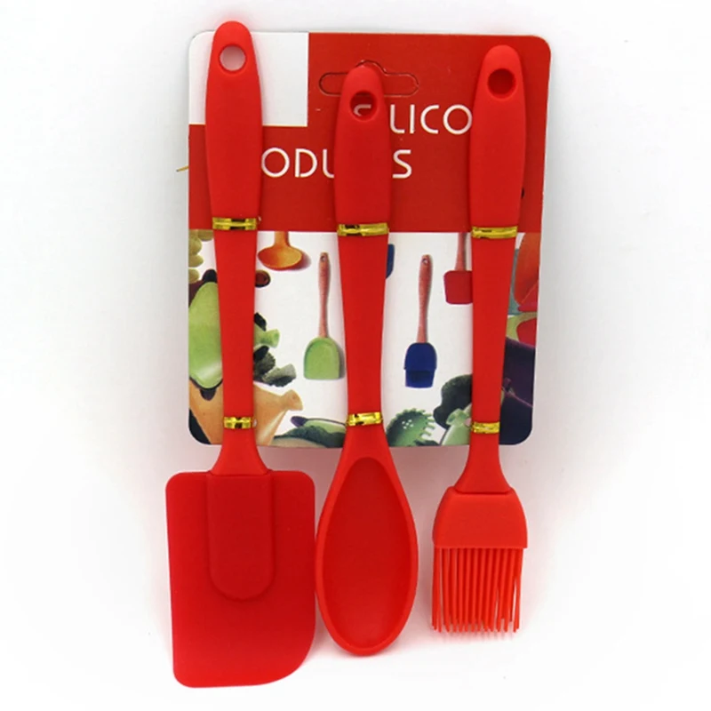 3 Pcs/ Set Silicone Spatula Barbeque Brush Cooking Utensil Tool Kit Heat Resistant BBQ Oil Condiment Brushes Cake Cream Scraper
3 Pcs/ Set Silicone Spatula Barbeque Brush Cooking Utensil Tool Kit Heat Resistant BBQ Oil Condiment Brushes Cake Cream Scraper