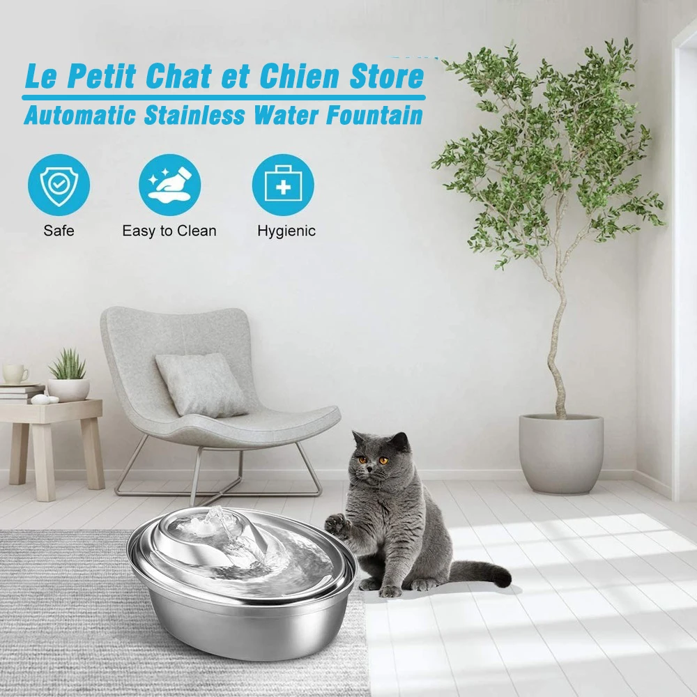 Cat Fountain Drinking Stainless Steel 2L Automatic Pet Water Fountain Pet Water Dispenser Dog Cat Health Caring Water Feeder 
Cat Fountain Drinking Stainless Steel 2L Automatic Pet Water Fountain Pet Water Dispenser Dog Cat Health Caring Water Feeder
