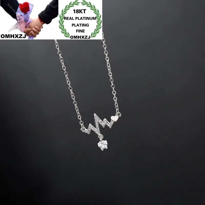 OMHXZJ Wholesale NA378 European Fashion Woman Girl Party Birthday Wedding Gift Heart Beating AAA Zircon 18KT White Gold Necklace
OMHXZJ Wholesale NA378 European Fashion Woman Girl Party Birthday Wedding Gift Heart Beating AAA Zircon 18KT White Gold Necklace
