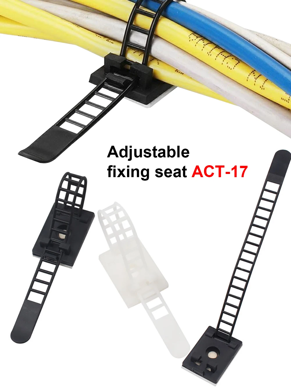 New 50PCS Adjustable Self Adhesive Cable Clamp Clips Wire Cord Power Line Holder Management Organizer Ties Fixer Trim Wrap Black
New 50PCS Adjustable Self Adhesive Cable Clamp Clips Wire Cord Power Line Holder Management Organizer Ties Fixer Trim Wrap Black
