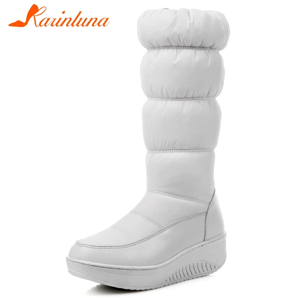 KARINLUNA Plus Size 35-44 Female Winter Snow Boots Down Warm Fur women's Boots Platform Wedges Med Heels Plush Women Shoes
KARINLUNA Plus Size 35-44 Female Winter Snow Boots Down Warm Fur women's Boots Platform Wedges Med Heels Plush Women Shoes