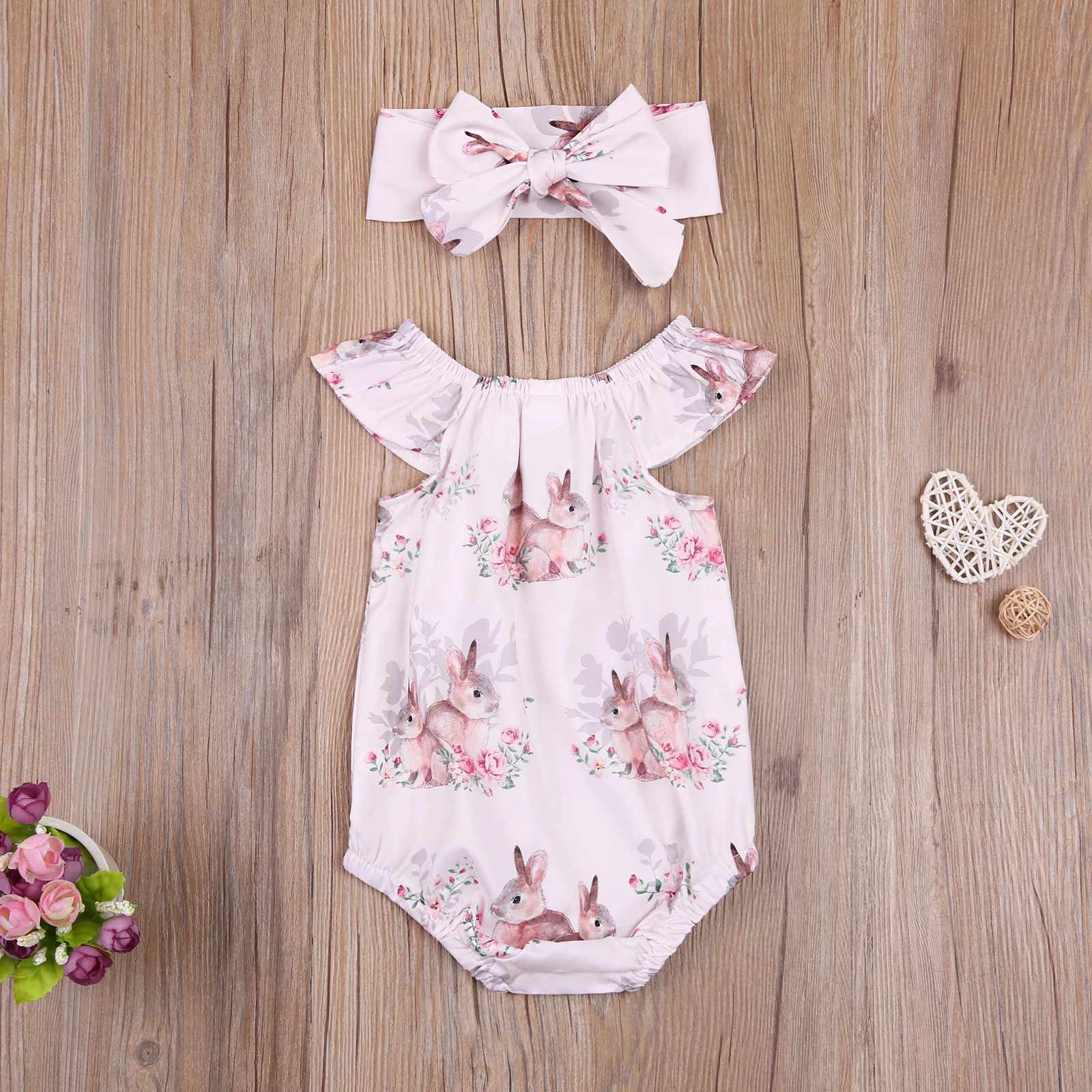 Baby Summer Clothing Infant 2Pcs Set Baby Girl Easter Rabbit Print Romper Crotch Button Ruffled Collar Jumpsuit Hair Band
Baby Summer Clothing Infant 2Pcs Set Baby Girl Easter Rabbit Print Romper Crotch Button Ruffled Collar Jumpsuit Hair Band
