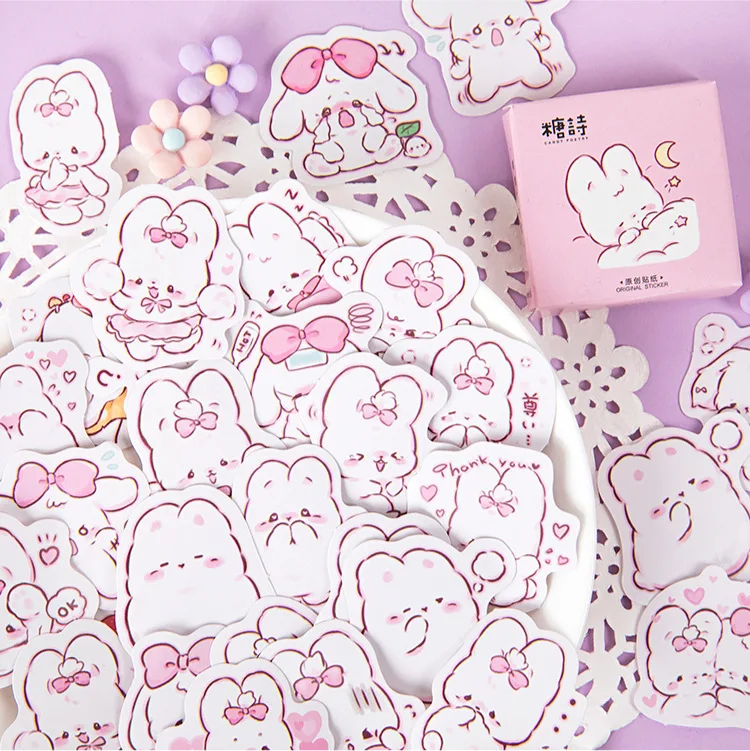 45 Pcs /box Cute rabbit daily boxed stickers office stationery supplies Kawaii Decoration Planner Valentines Day Gifts
45 Pcs /box Cute rabbit daily boxed stickers office stationery supplies Kawaii Decoration Planner Valentines Day Gifts