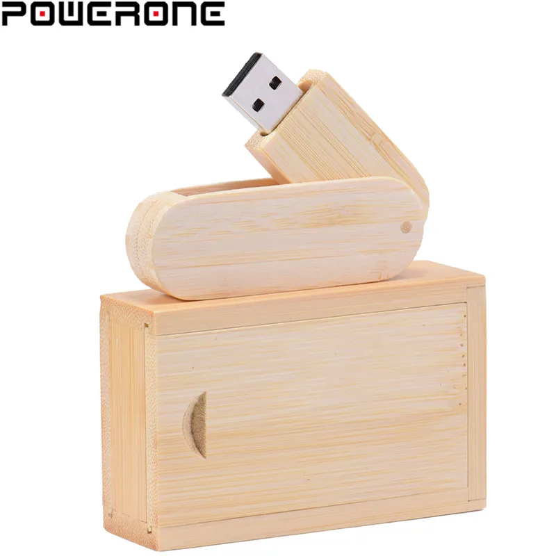 USB флеш накопитель POWERONE деревянный с возможностью поворота на 4 64 Гб|usb flash drive