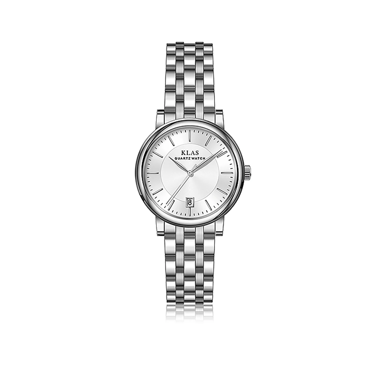 

Серебряный Нержавеющая сталь кварцевые наручные часы от топ бренда класса люкс подарки KLAS Брендовые часы женские бренд