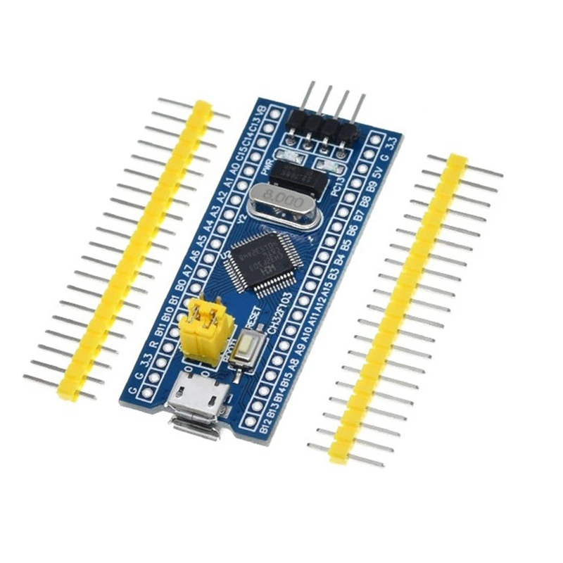 STM32F103C8T6 ARM STM32 Minimum System Development Board Module for CH32F103C8T6, Mirco-USB Interface
STM32F103C8T6 ARM STM32 Minimum System Development Board Module for CH32F103C8T6, Mirco-USB Interface