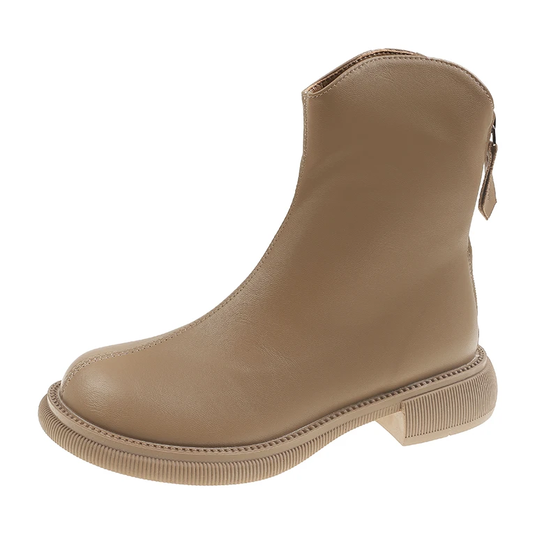 Solid Leather Women Ankle Boots Warm Low Heel Winter Shoes Woman Ins Fashion Platform Zipper Casual Footwear Plus Size 35-40
Solid Leather Women Ankle Boots Warm Low Heel Winter Shoes Woman Ins Fashion Platform Zipper Casual Footwear Plus Size 35-40