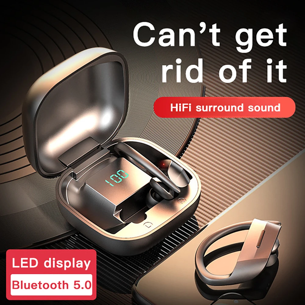 Новинка 2020 беспроводные наушники спортивные водонепроницаемые bluetooth гарнитура с