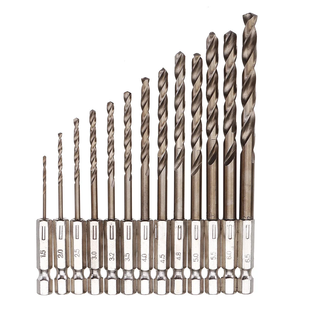M35 Cobalt Steel Extremely Heat Resistant Twist Drill Bits with Straight Shank Set of 13pcs to Cut Through Hard Metals
M35 Cobalt Steel Extremely Heat Resistant Twist Drill Bits with Straight Shank Set of 13pcs to Cut Through Hard Metals