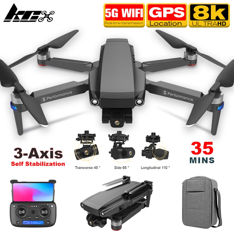 3 осевой бесщеточный Квадрокоптер KCX iCat8 1 5 км GPS 8K HD 35 мин.|Квадрокоптеры с
