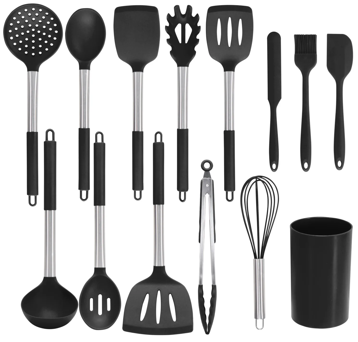 12/14PCS Stainless Steel Handle Silicone Non-Stick Kitchen Utensils Set BPA Free Cooking Baking Tools Kitchen Accessories
12/14PCS Stainless Steel Handle Silicone Non-Stick Kitchen Utensils Set BPA Free Cooking Baking Tools Kitchen Accessories