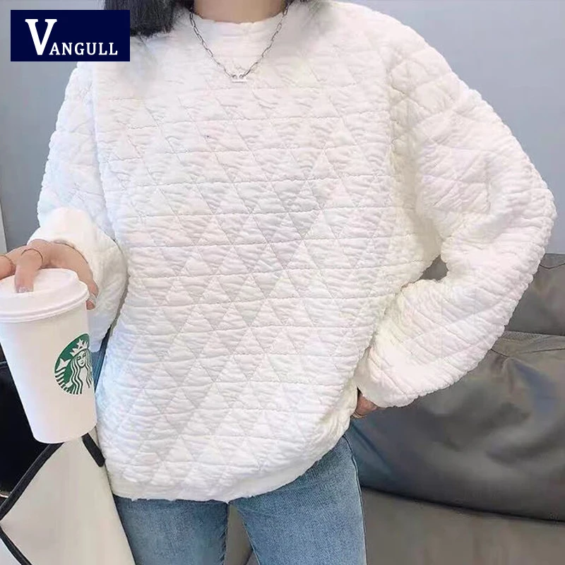 Vangull Casual Solid Plaid Women Sweatshirt Autumn New Long Sleeve O-Neck Female Hoodies Fashion Loose Ladies Pullovers Hoodies
Vangull Casual Solid Plaid Women Sweatshirt Autumn New Long Sleeve O-Neck Female Hoodies Fashion Loose Ladies Pullovers Hoodies