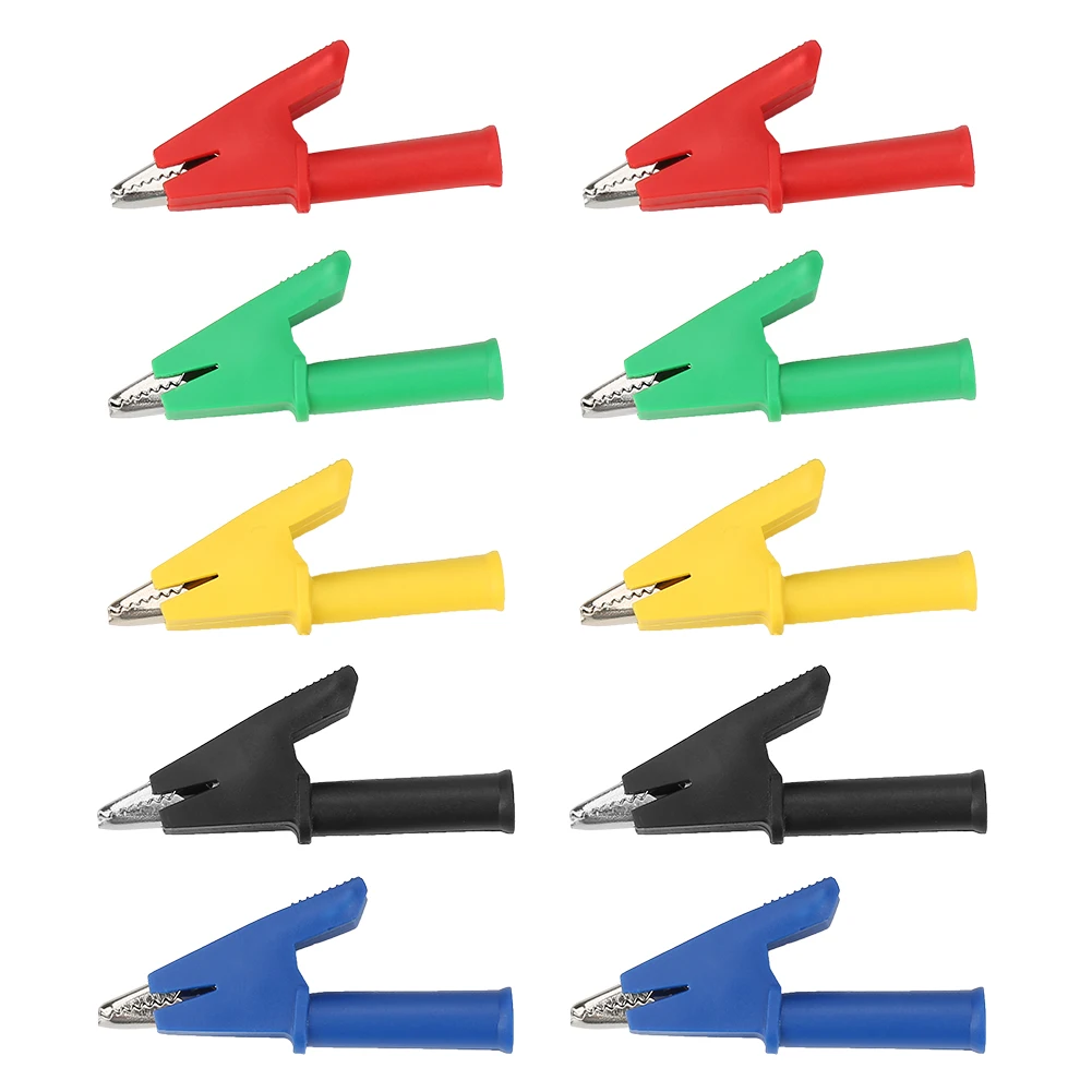 10pcs /set P2002 20A 5 Colors 4mm Banana Jack Crocodile Safety Test Clip For Multimeter 380V
10pcs /set P2002 20A 5 Colors 4mm Banana Jack Crocodile Safety Test Clip For Multimeter 380V